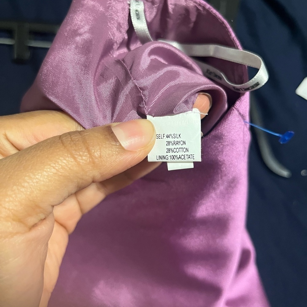 Kay Unger purple Silk/cotton Pencil Skirt - Picture 7 of 9